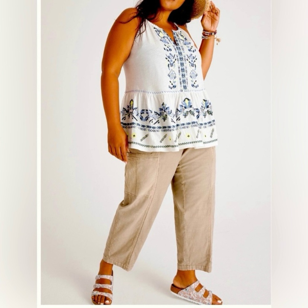 NEW Anthropologie Maeve Neela Embroidered Babydoll Top Sz XS - Picture 3 of 10